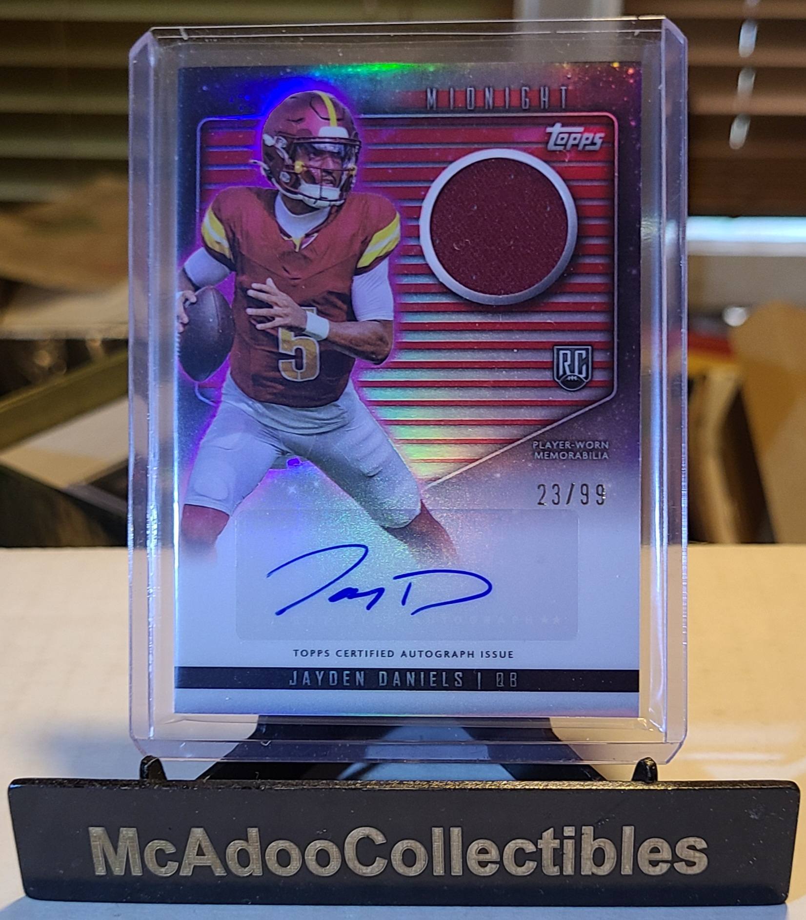 Crazy box of Topps Midnight football. Daniels RPA /99. Stroud SSP 