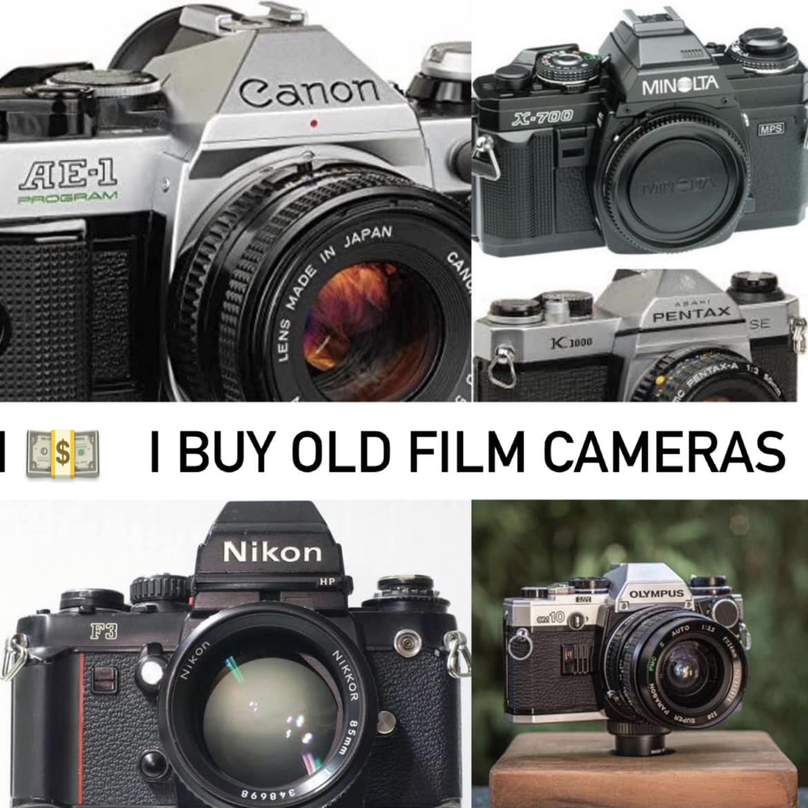 Wanted: old film cameras and lenses from Canon, Minolta, Nikon