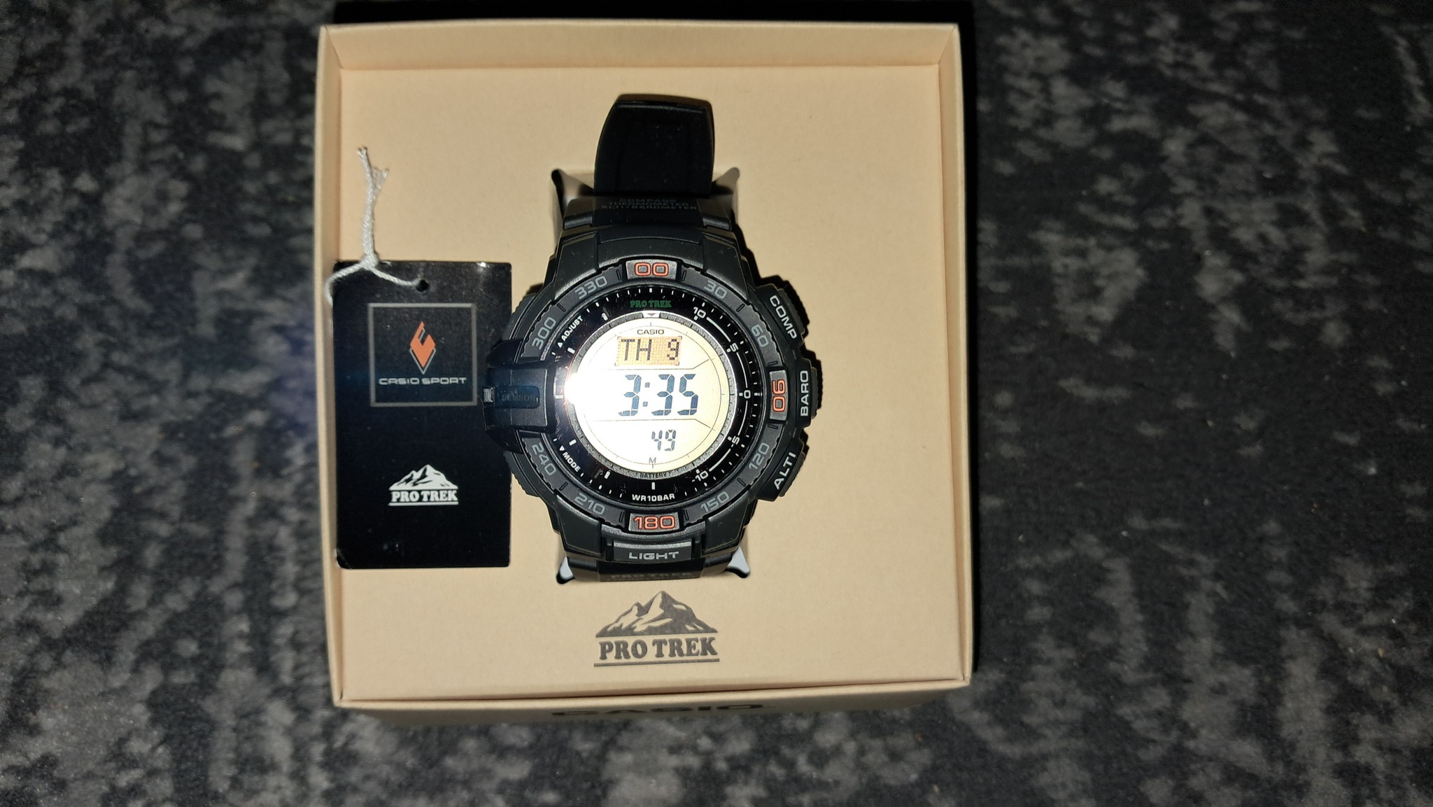 Casio Pro Trek PRT-1 released in 1999, the first watch in the 