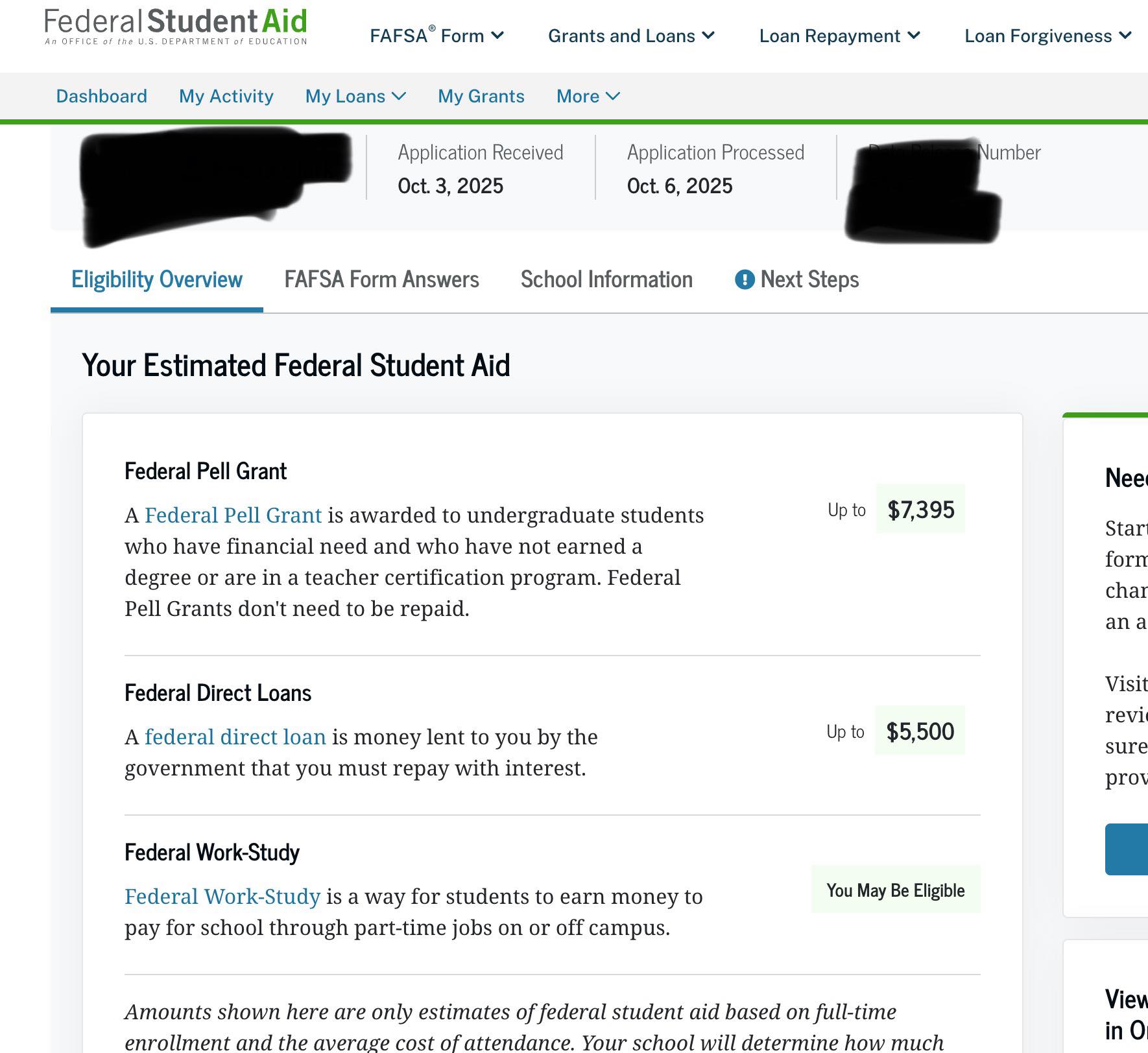 OFFICIAL Parents of Class of 2026 | My sons FAFSA was processed this ...