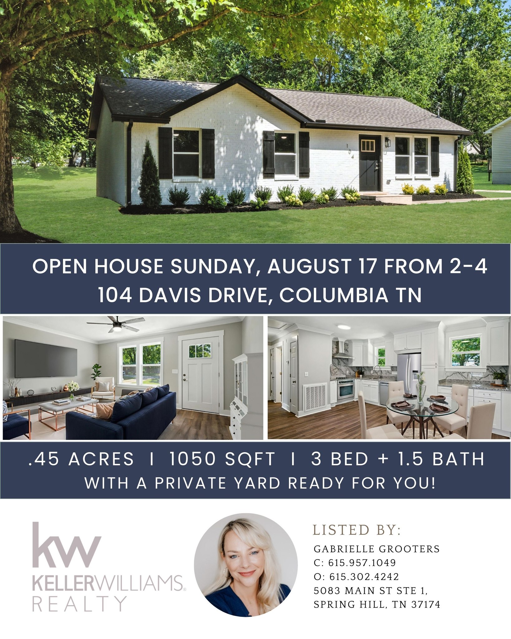 Columbia TN home under contract in 7 days with Kelsey Woods