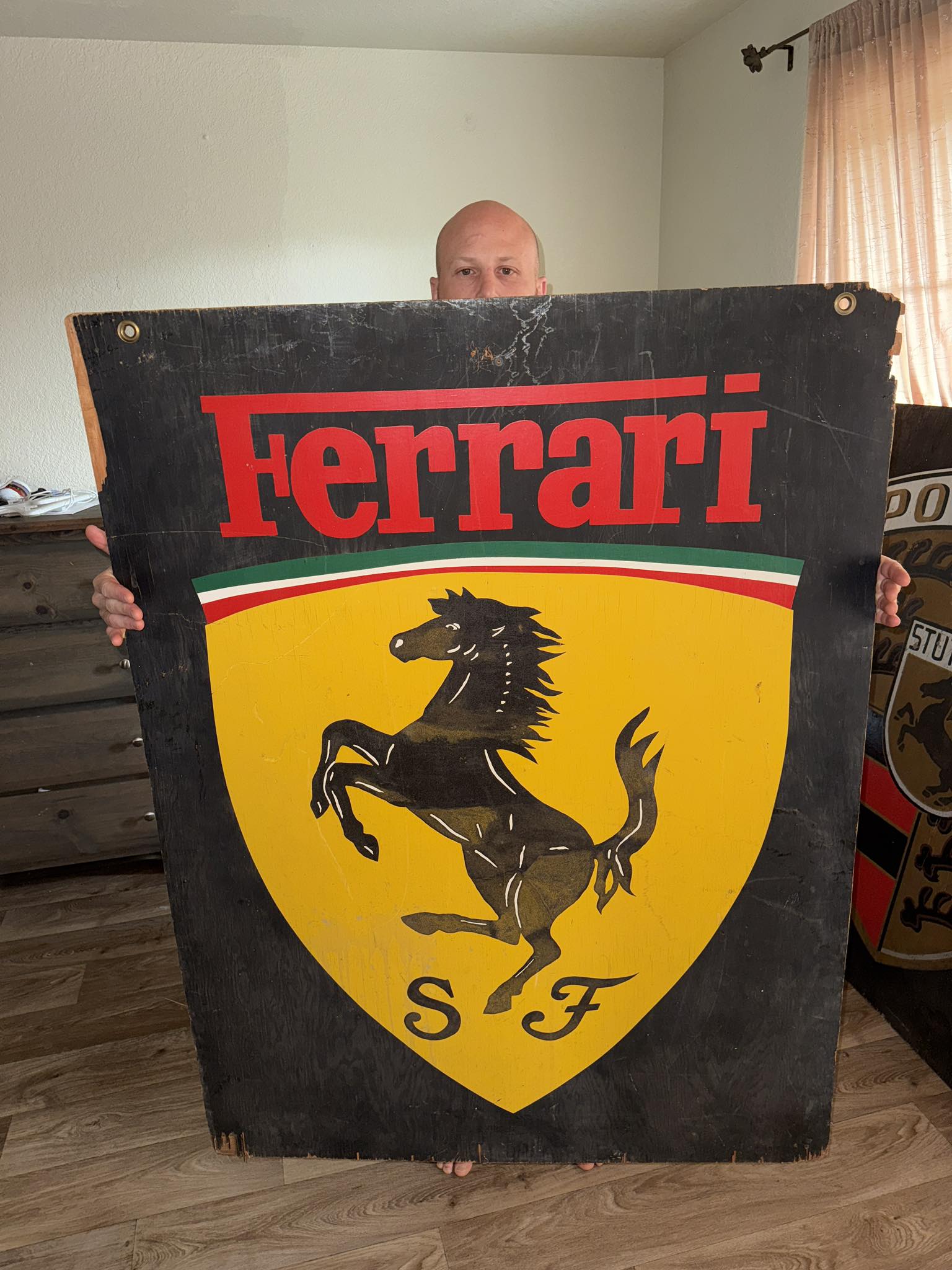 1960's hand-painted Ferrari dealership sign
