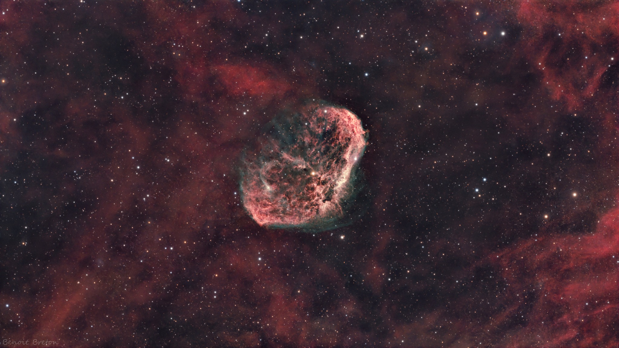 Sharpened NGC image with ASI585MC-Pro at gain 198