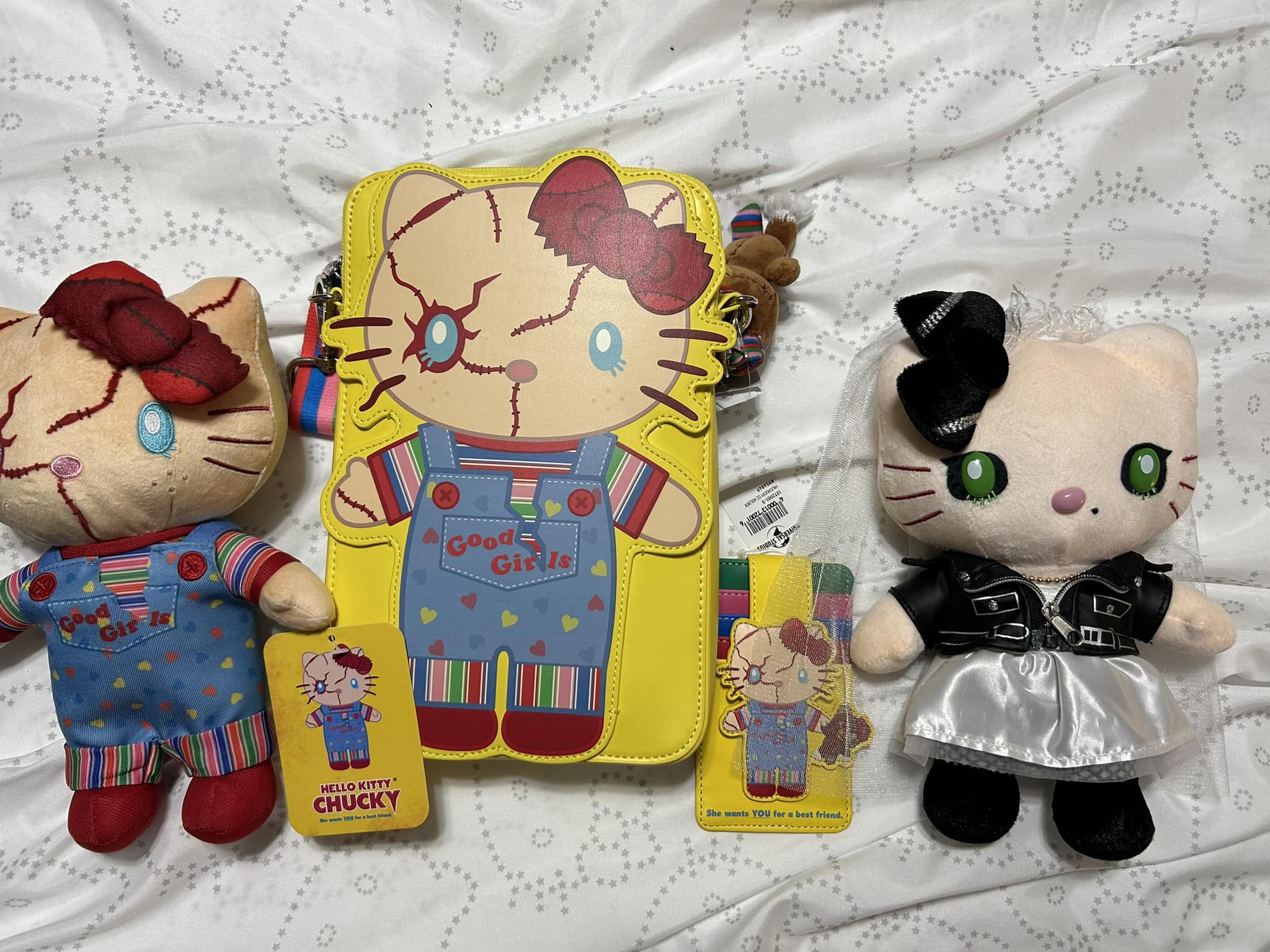 Some of my Hello Kitty X Chucky merch