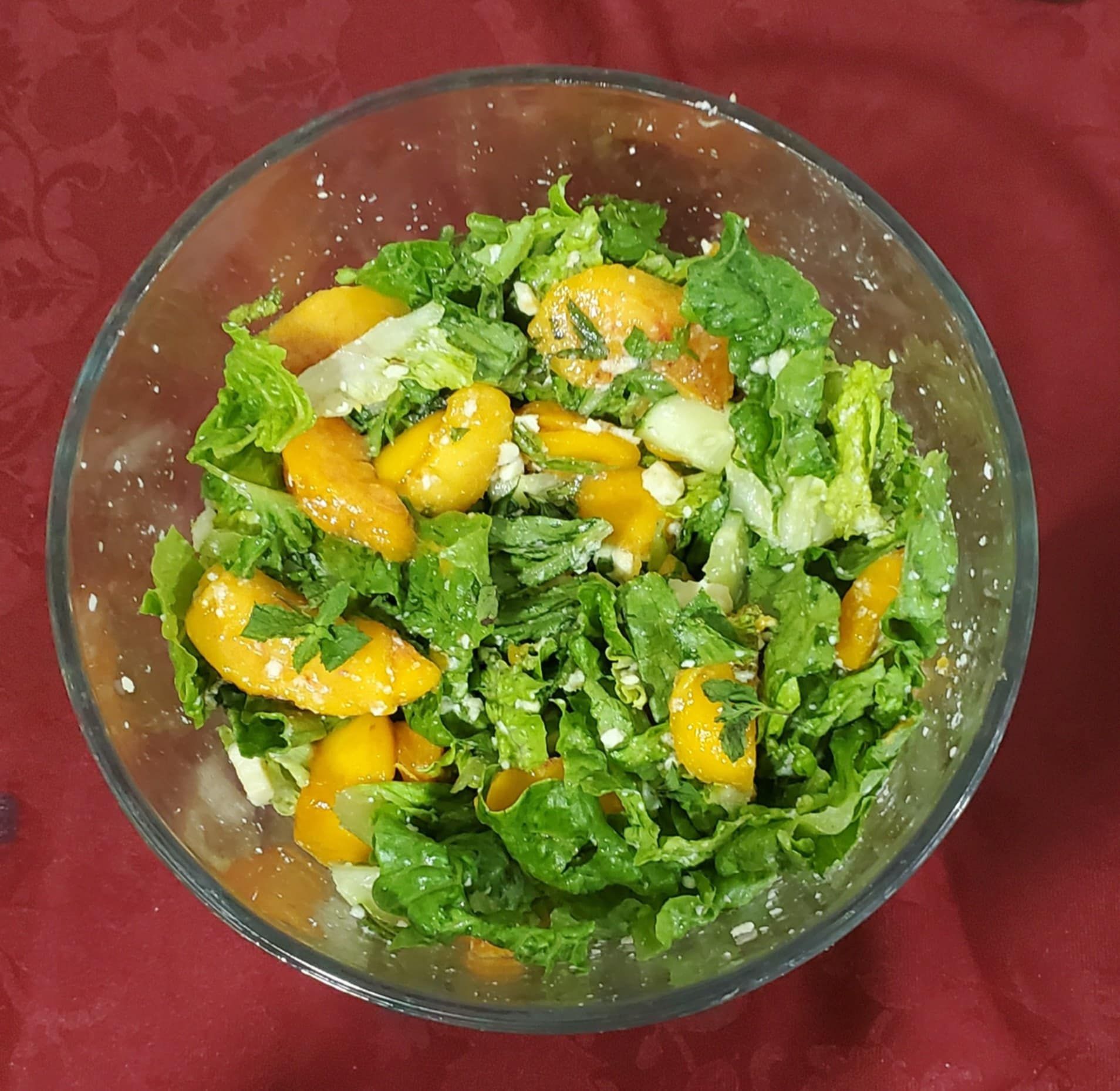 green peach salad with simple lime dressing This easy pairs thinly sliced zucchini coins sweet, juicy, ripe peaches in a loose, creamy, lime-forward L4:Maxi Dresses