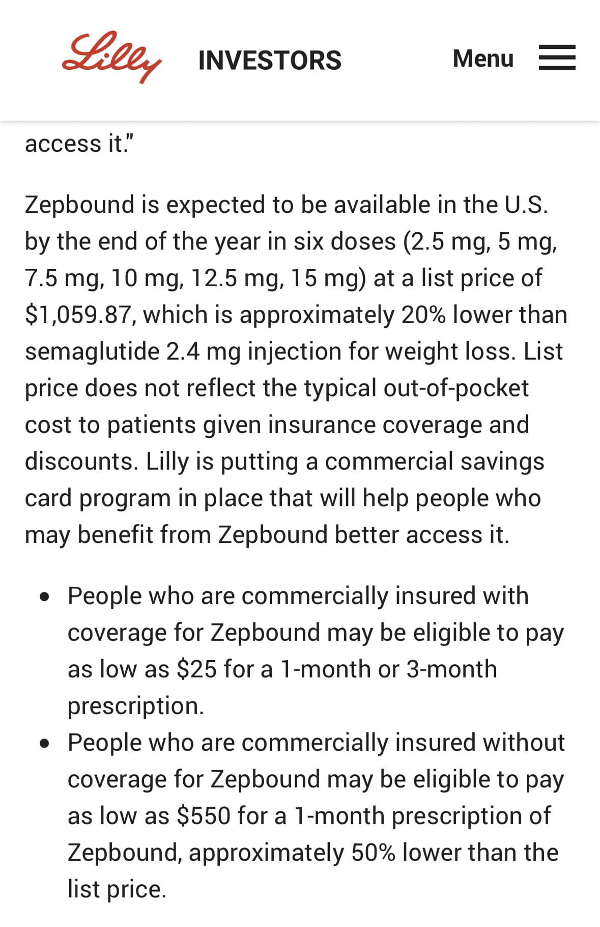 People who were overweight or had obesity lost a substantial amount of weight after taking a daily pill made by Eli Lilly, the company reported. If the pill is approved by the