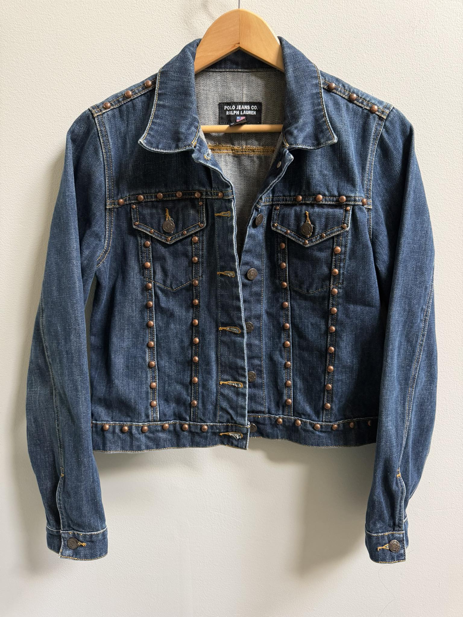 Vintage Polo Jeans Co studded jacket