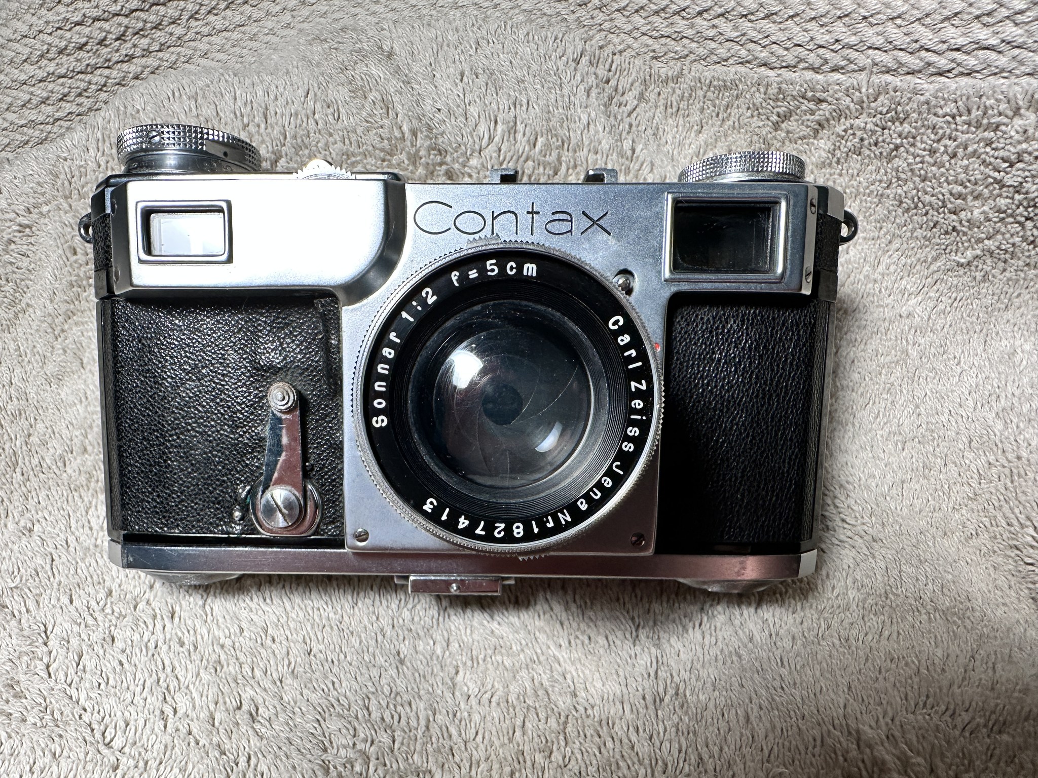 1937 Contax II Zeiss-Ikon camera with 50mm f/1.5 Sonnar lens
