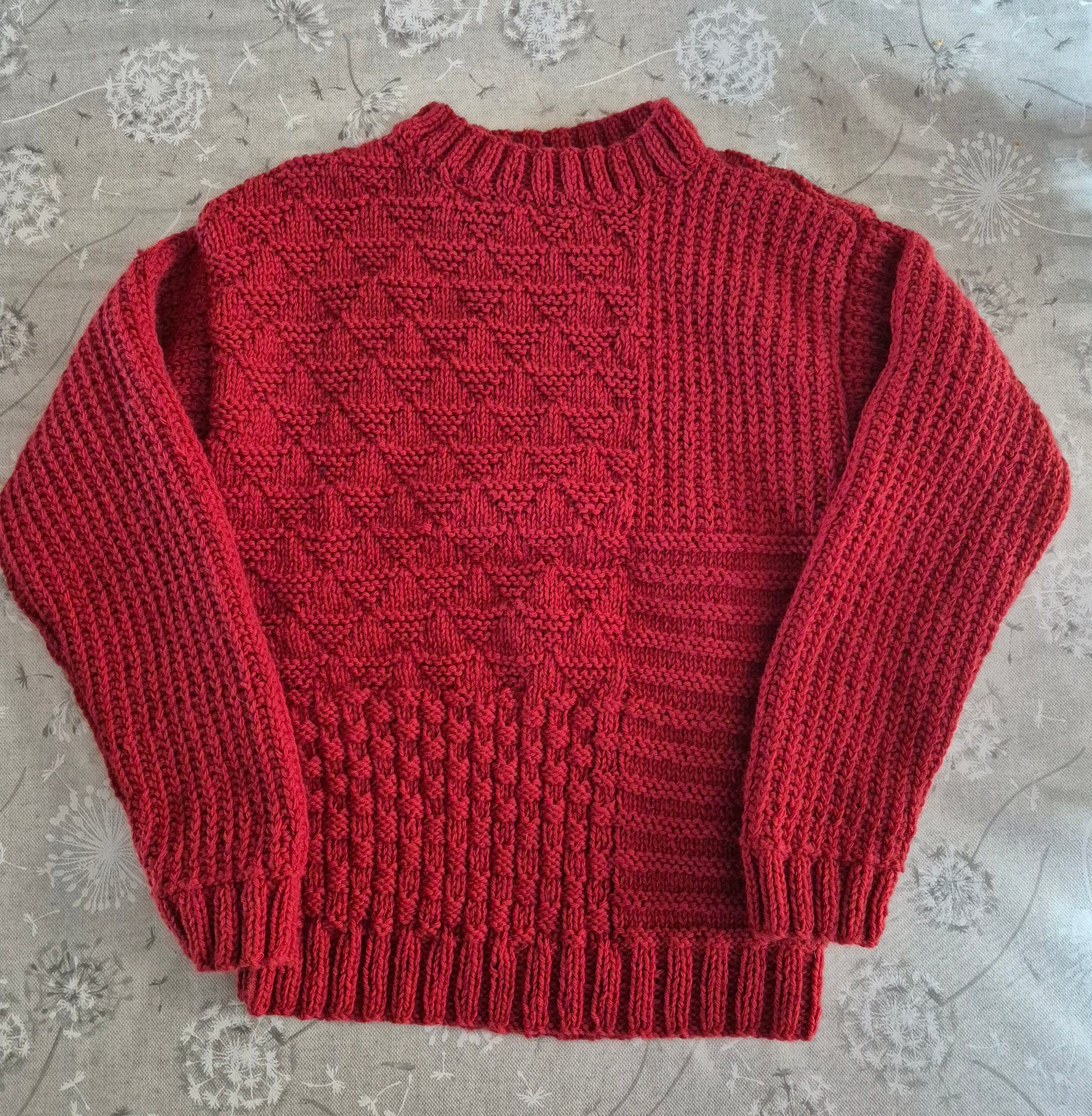 Pull Tricoté Main Bouton D'Or 100% Laine Mérinos - Taille 36, Vert, Comme Neuf