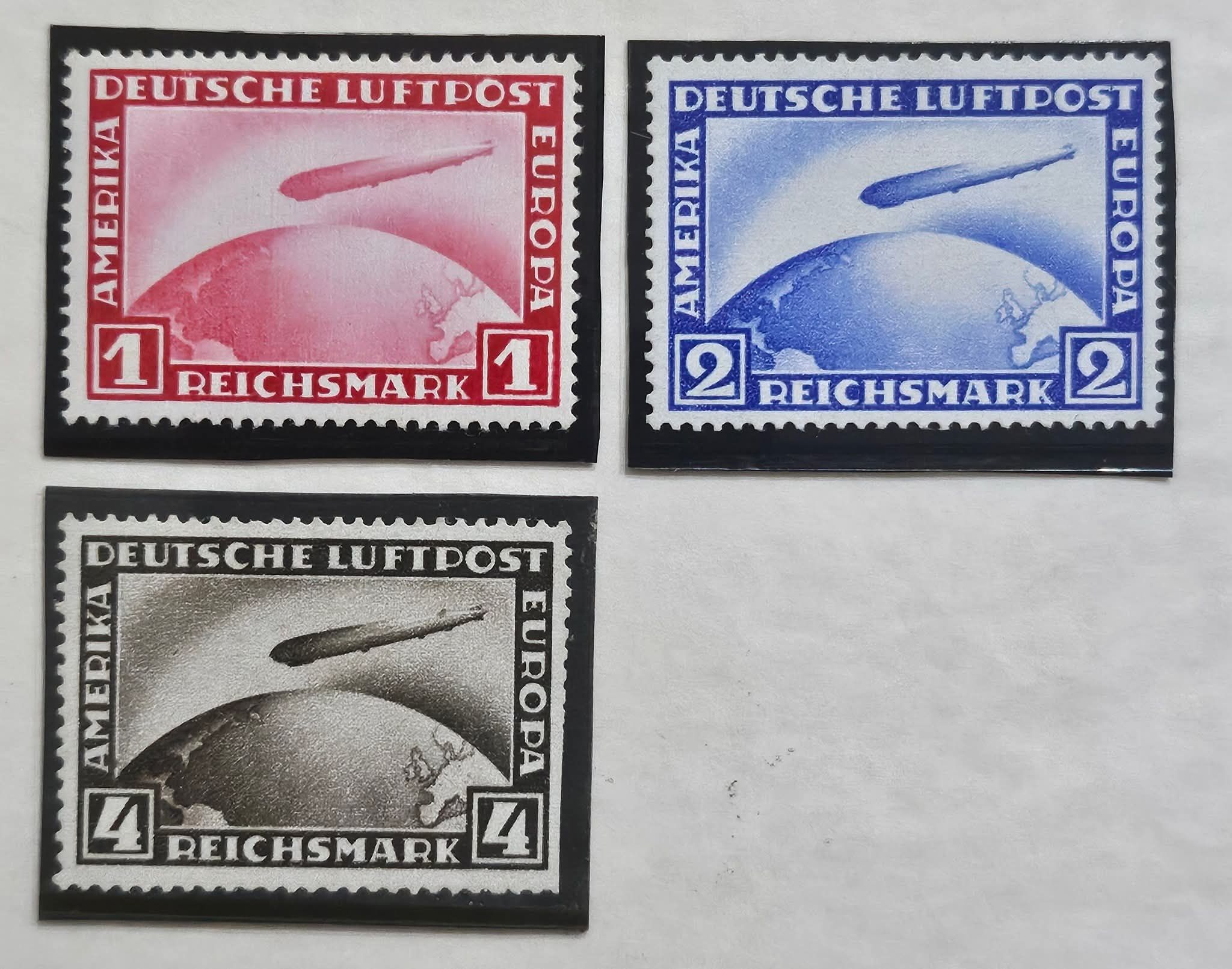1933 Italy zeppelin airmail postage stamps