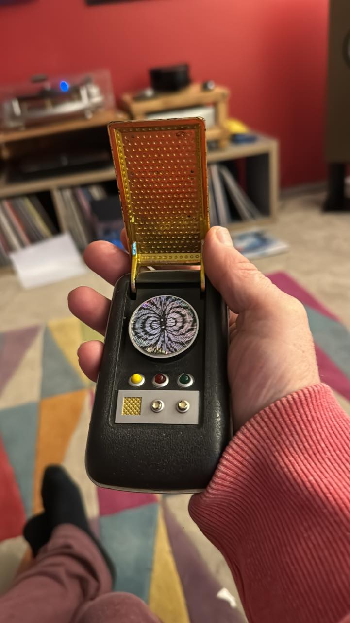 Star Trek tricorder and phaser collectibles