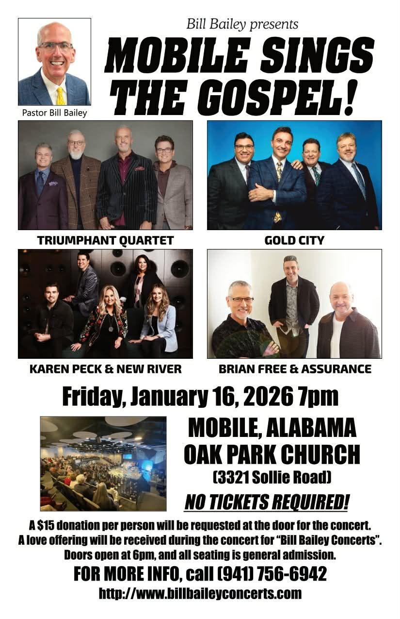 Gospel concert at Oak Park Church in Mobile, AL
