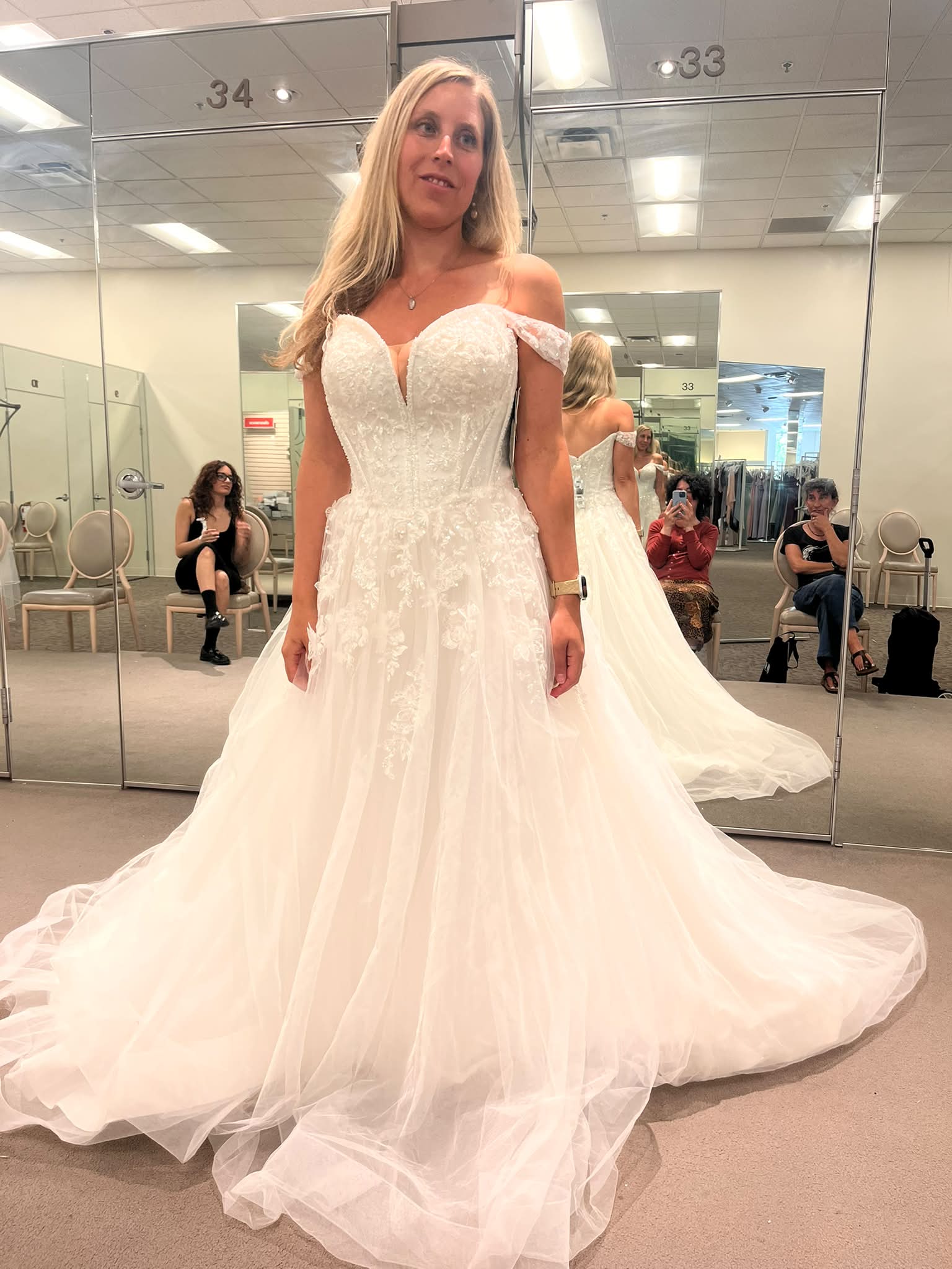 off the shoulder silk dress Lace Appliques Satin Wedding Long Sleeves Color:Allure eurosummer Gray Tulle High Low your best CHOICE.