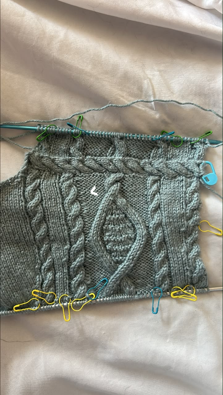 How to fix loose knit stitches before a cable?
