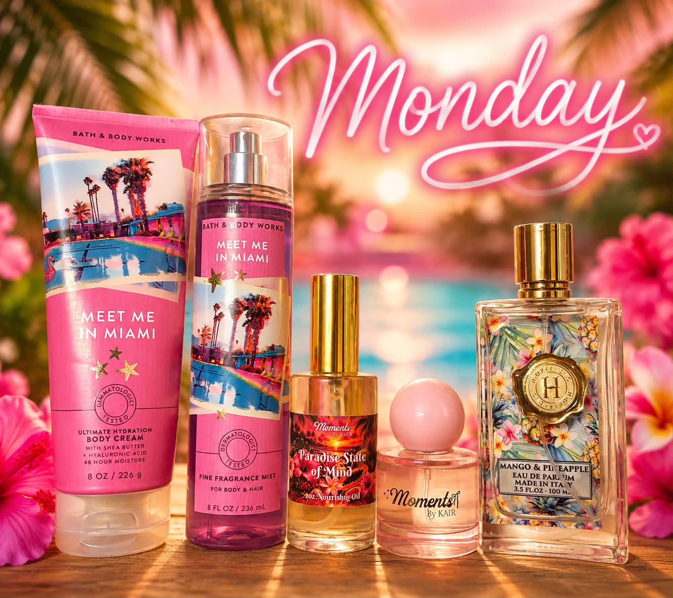 NEW Meet Me in Miami collection at Bath & Body Works 🤩🎀 this