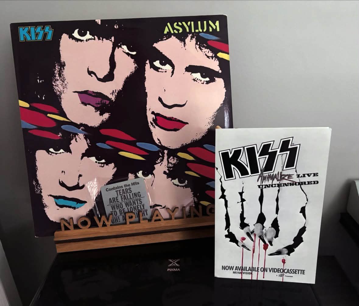 KISS's 'Asylum' vinyl record with hype sticker for sale