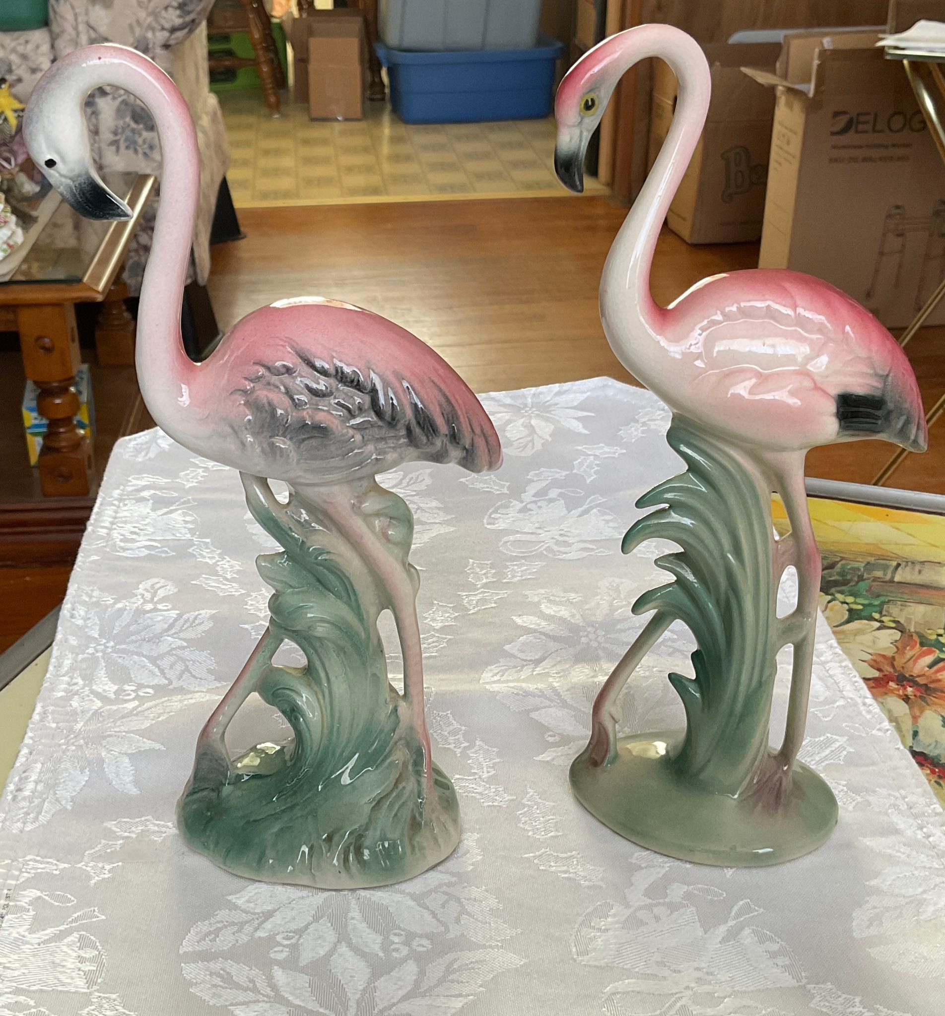 Identifying vintage flamingo ceramic figurines?