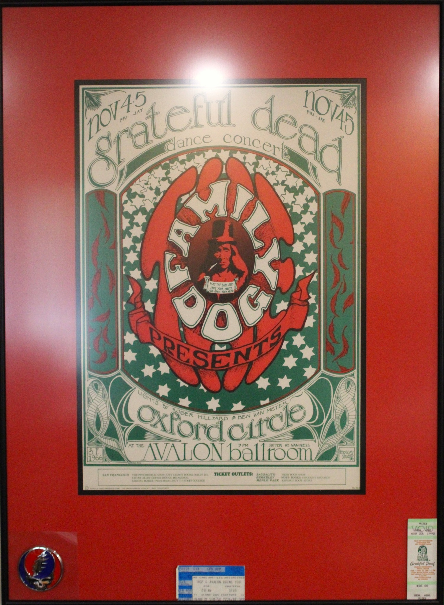 Grateful Dead コンサートポスター Today in 1967 the Grateful Dead played the Avalon Ballroom in San