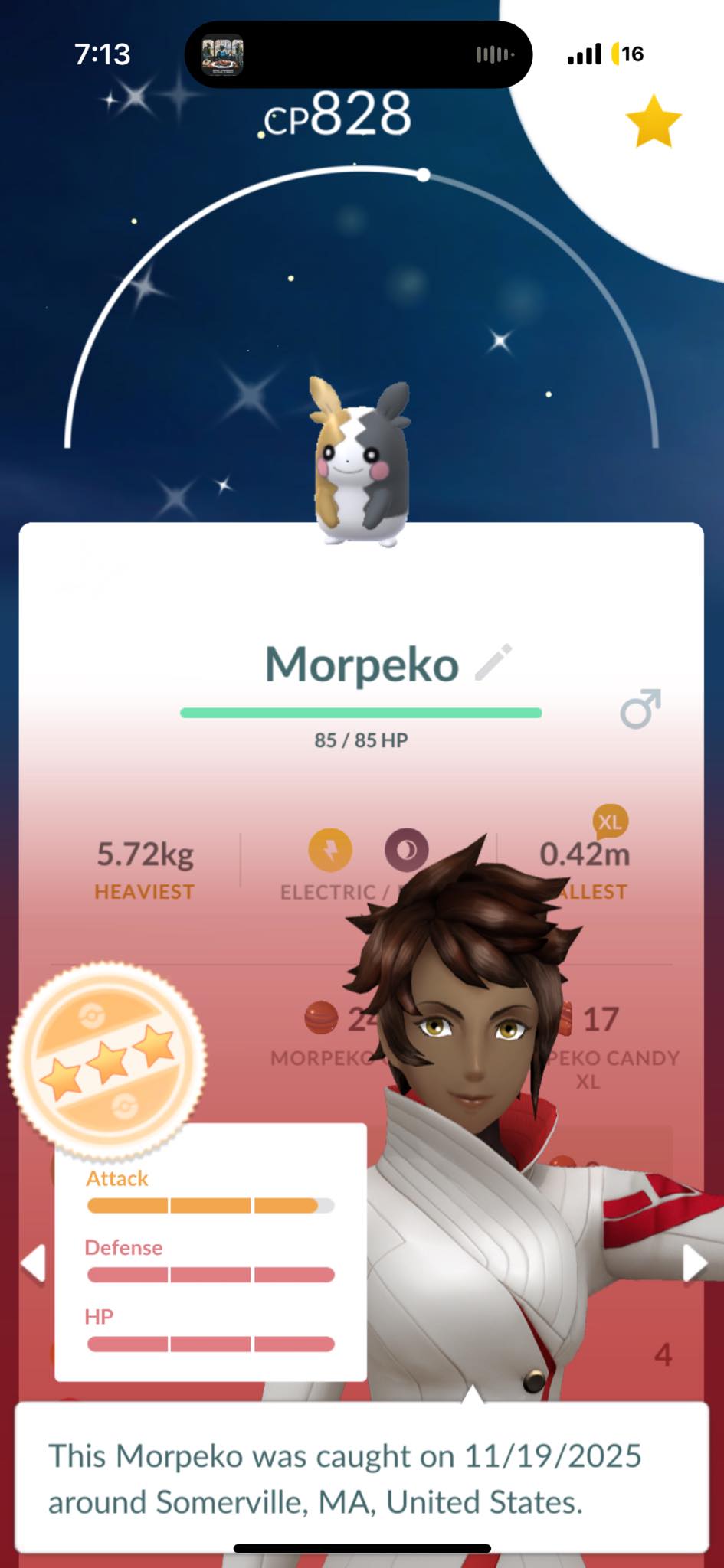 Caught Shundo Zamazenta in Pokémon Go