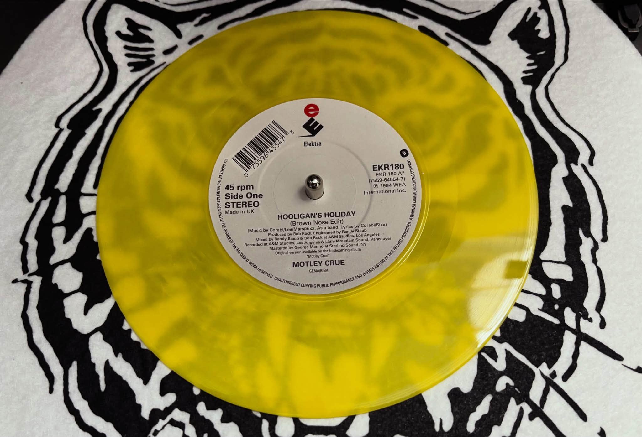 Mötley Crüe 1994 album limited edition colored vinyl record