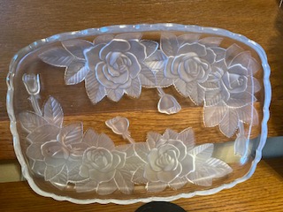 Mikasa Nova Winter Rose serving dish found at Goodwill