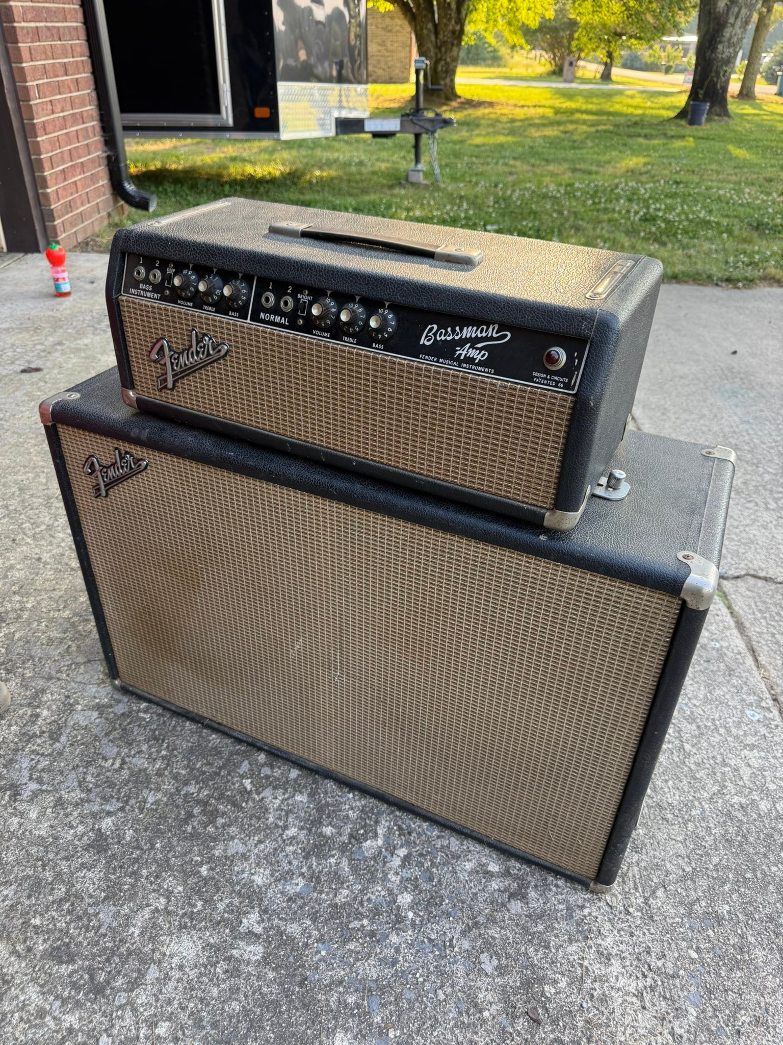 1967 Fender Bassman amp and cabinet for sale