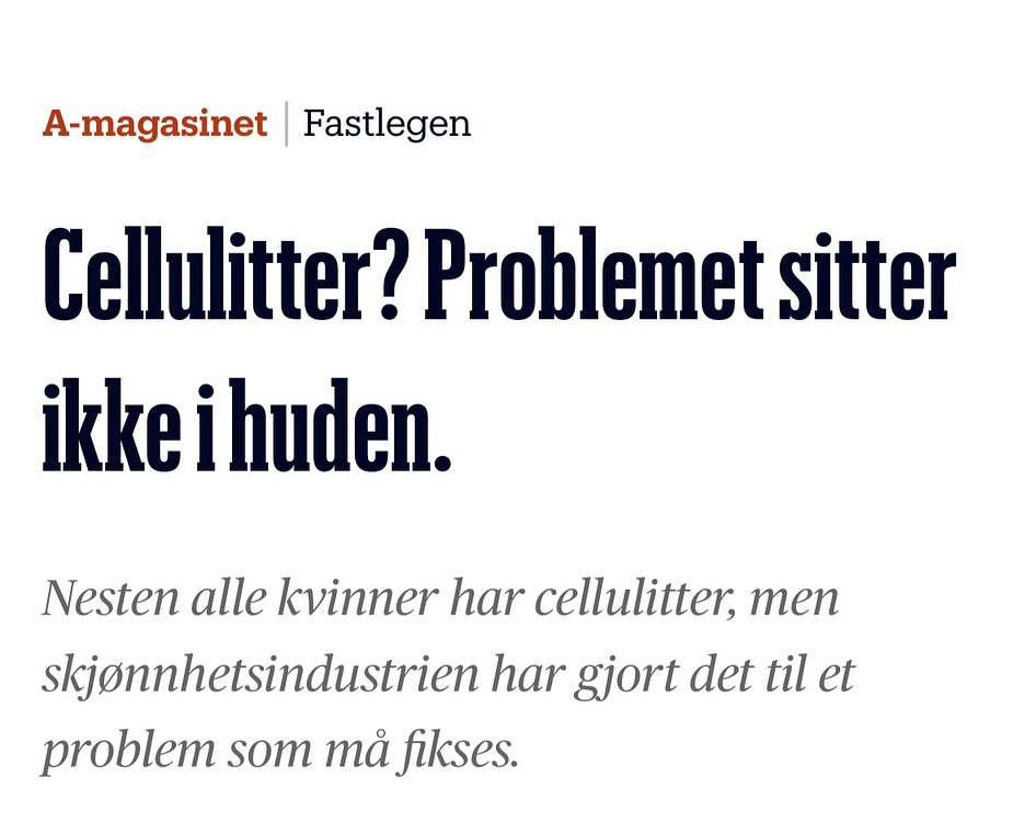 Kaveh Rashidi - Celluliter, eller appelsinhud, er en helt... | Facebook