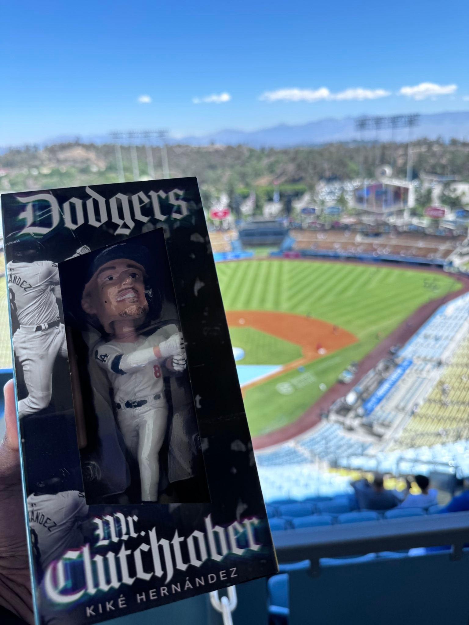 The Dodgers put “Mr. Clutchtober” on Kiké Hernández's bobblehead