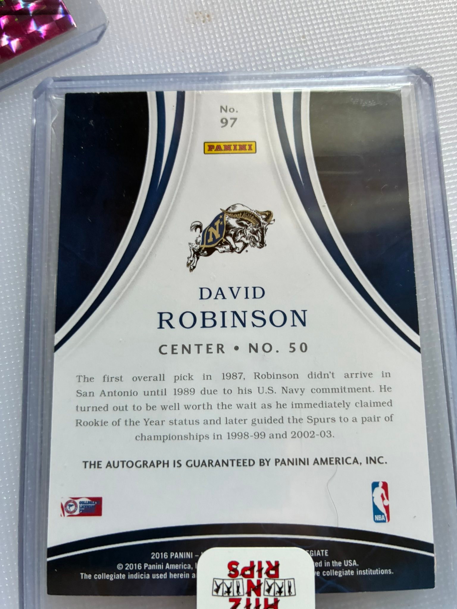 Can anyone help me with a value on this card? David Robinson 1/1 Auto