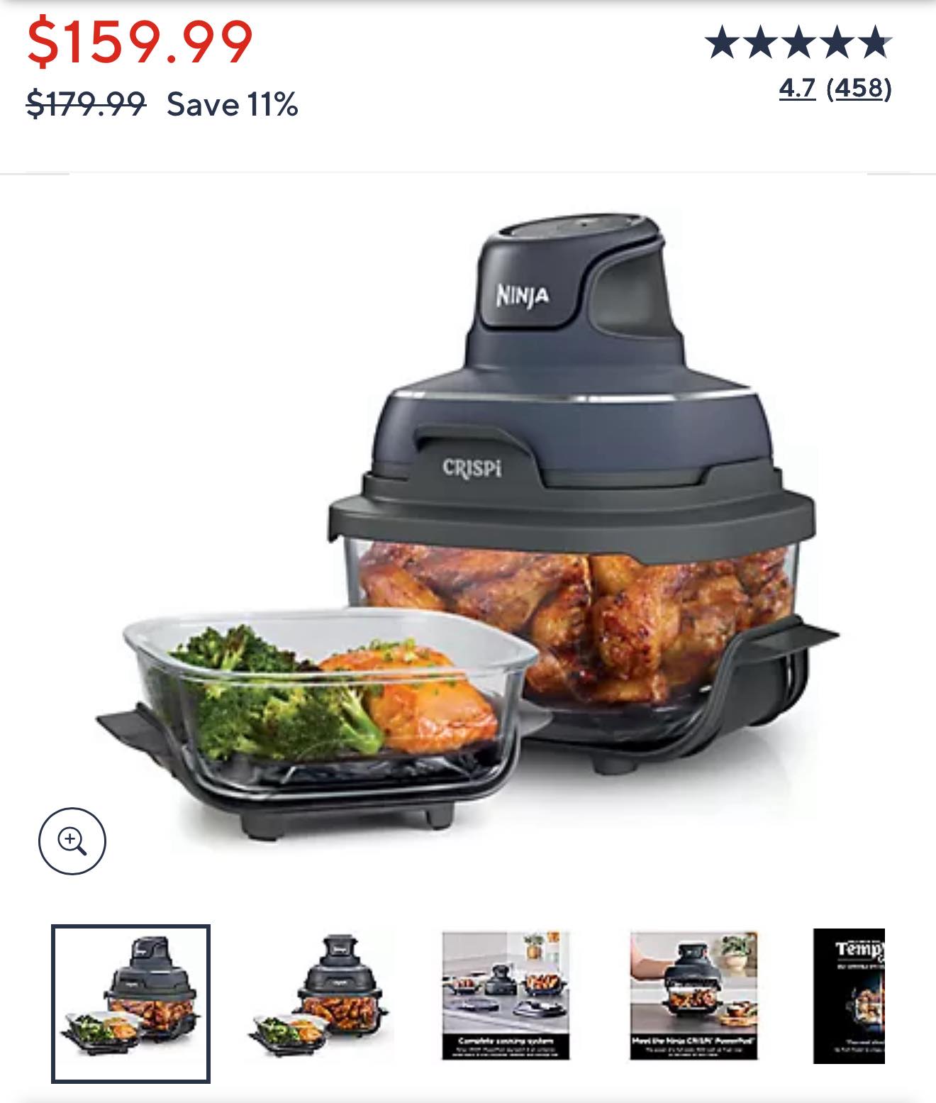 🔥Deal of the Day!🔥 🍗 QVC's Today's Special Value! Ninja Crispi Pro 6-in-1 Air Fryer! Also, new customers can save even more with code WELCOMEQ15! ad 🔗👇🏻