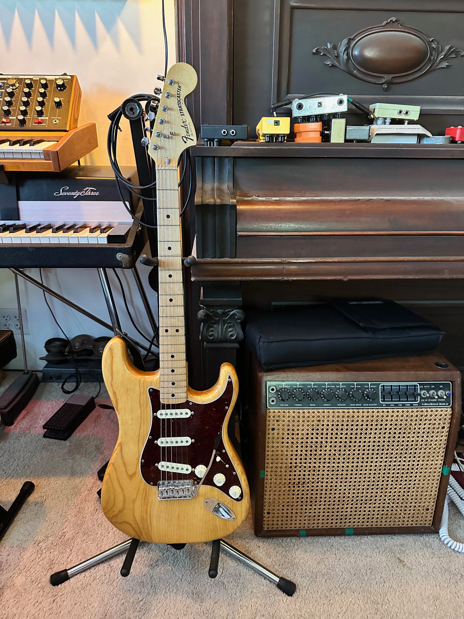 Early Moon Strat with custom upgrades and vintage pickups