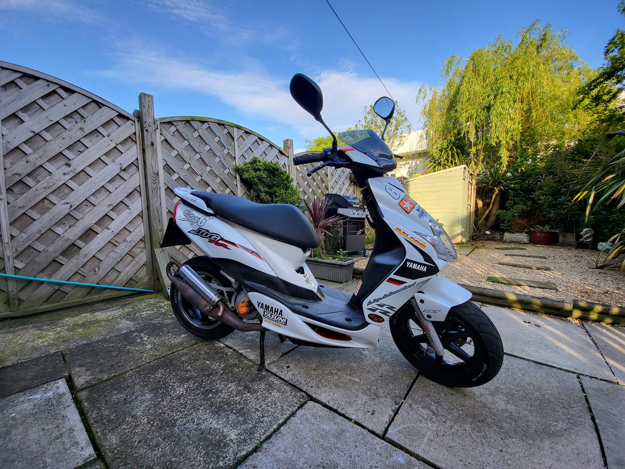 Yamaha Jog RR scooter with Malossi and Polini upgrades