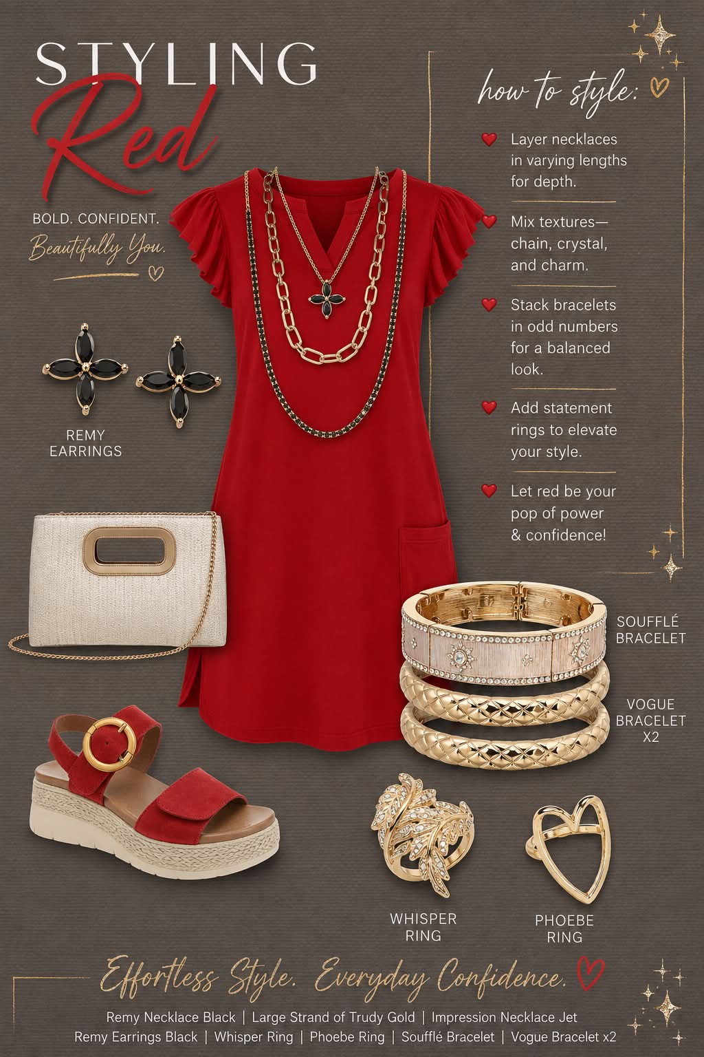 Want to look expensive and fashionable in pics? Wear red and gold jewelry! ❤️ red lips wi help too 💋 Shop our red 'wild blaze' case at www.burga.com