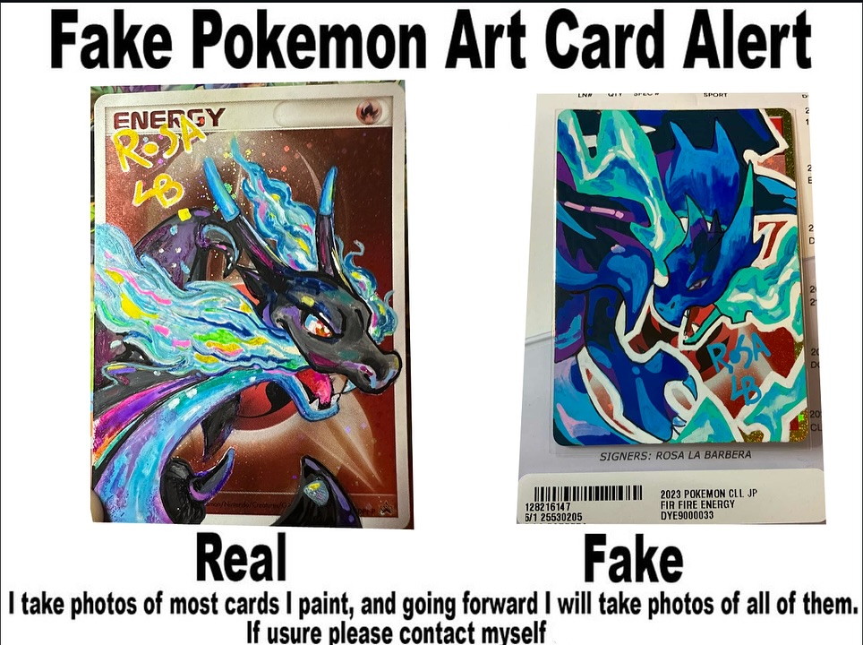 pokemon replica cards Card Replicas (7"x5") and enthusiasts REAL  vs FAKE 