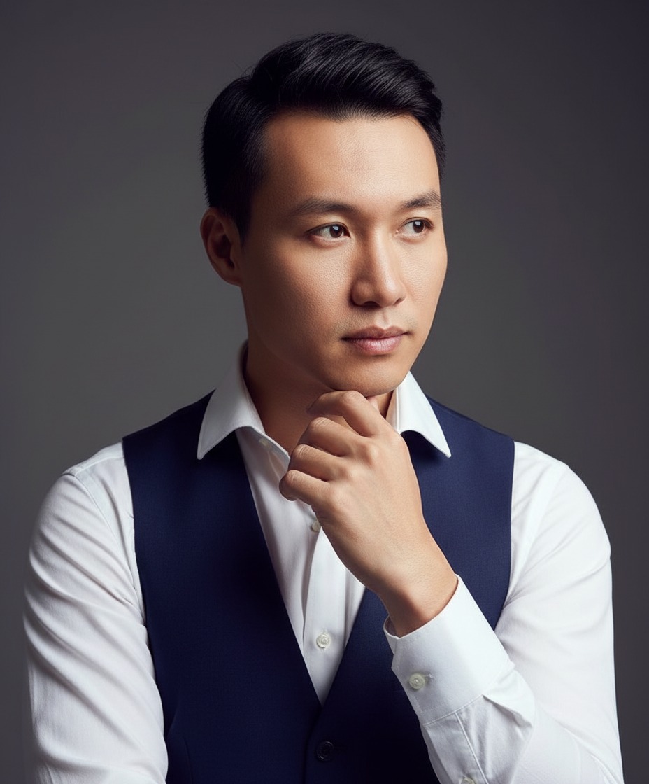 Phong - A professional, high-resolution, profile photo of me, with a ...