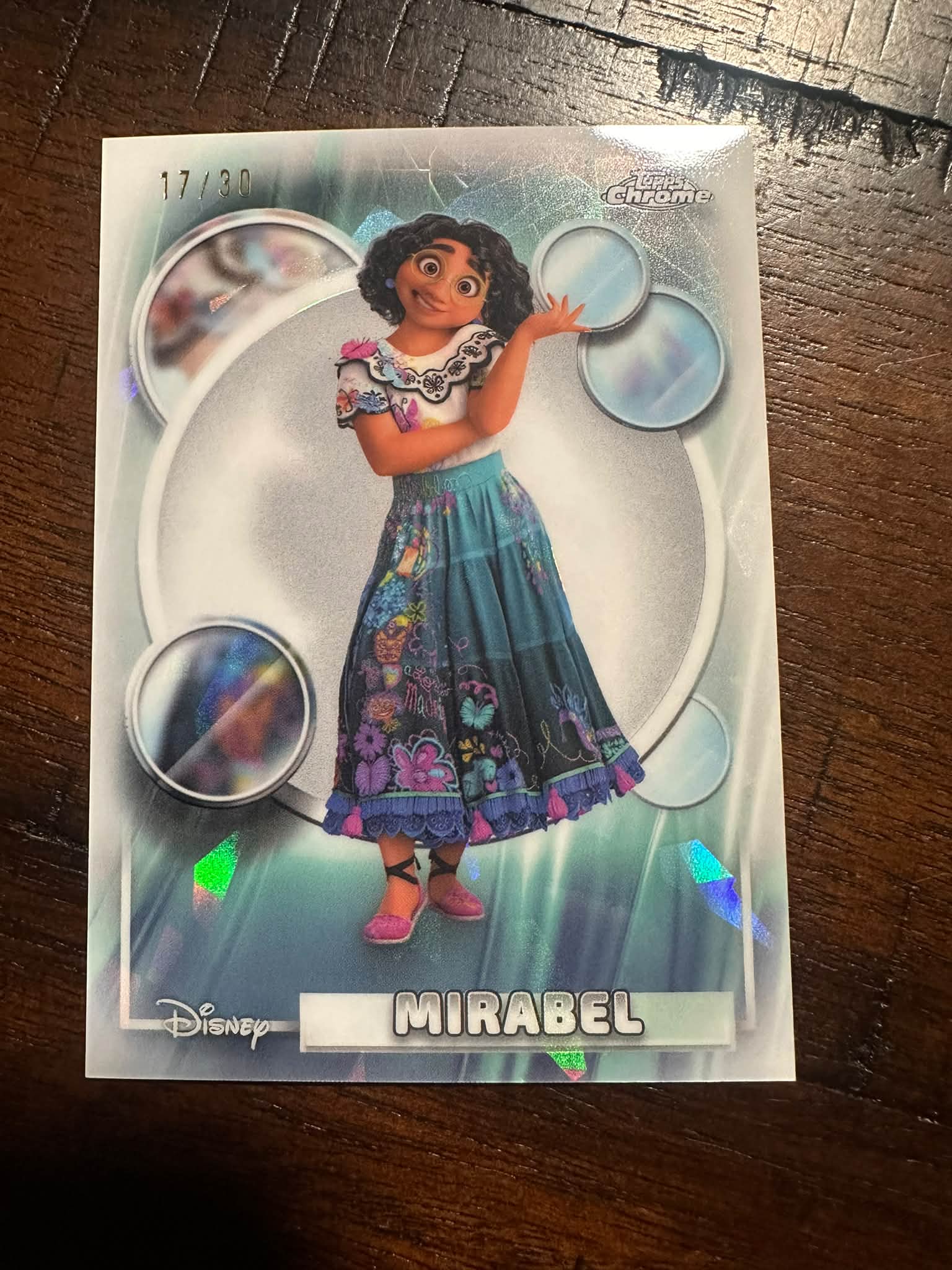 2026 Topps Chrome Sapphire Disney MIRABEL Pearl White Refractor