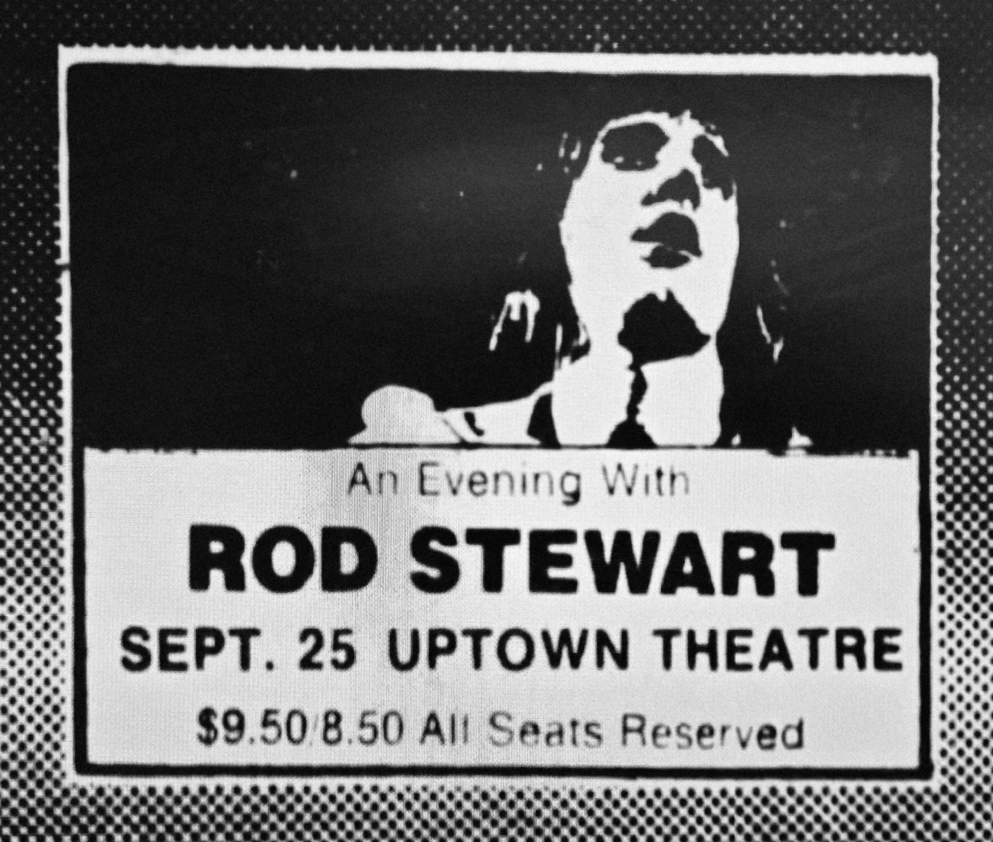 Rod Stewart concert at Uptown Theatre on September 25, 1976