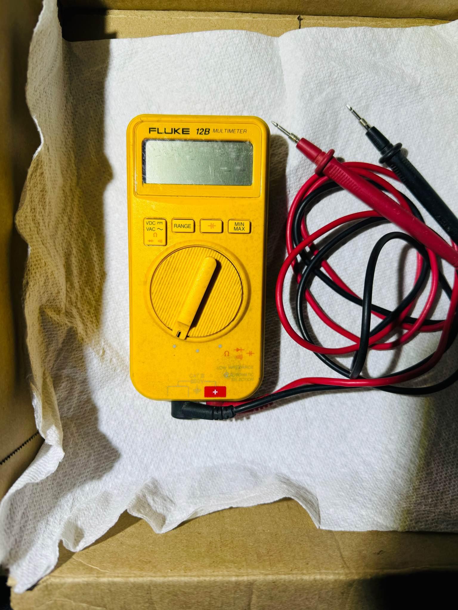 Fluke-12B Hand Held Accurate Multimeter, Slide-Switch & Push Button ...