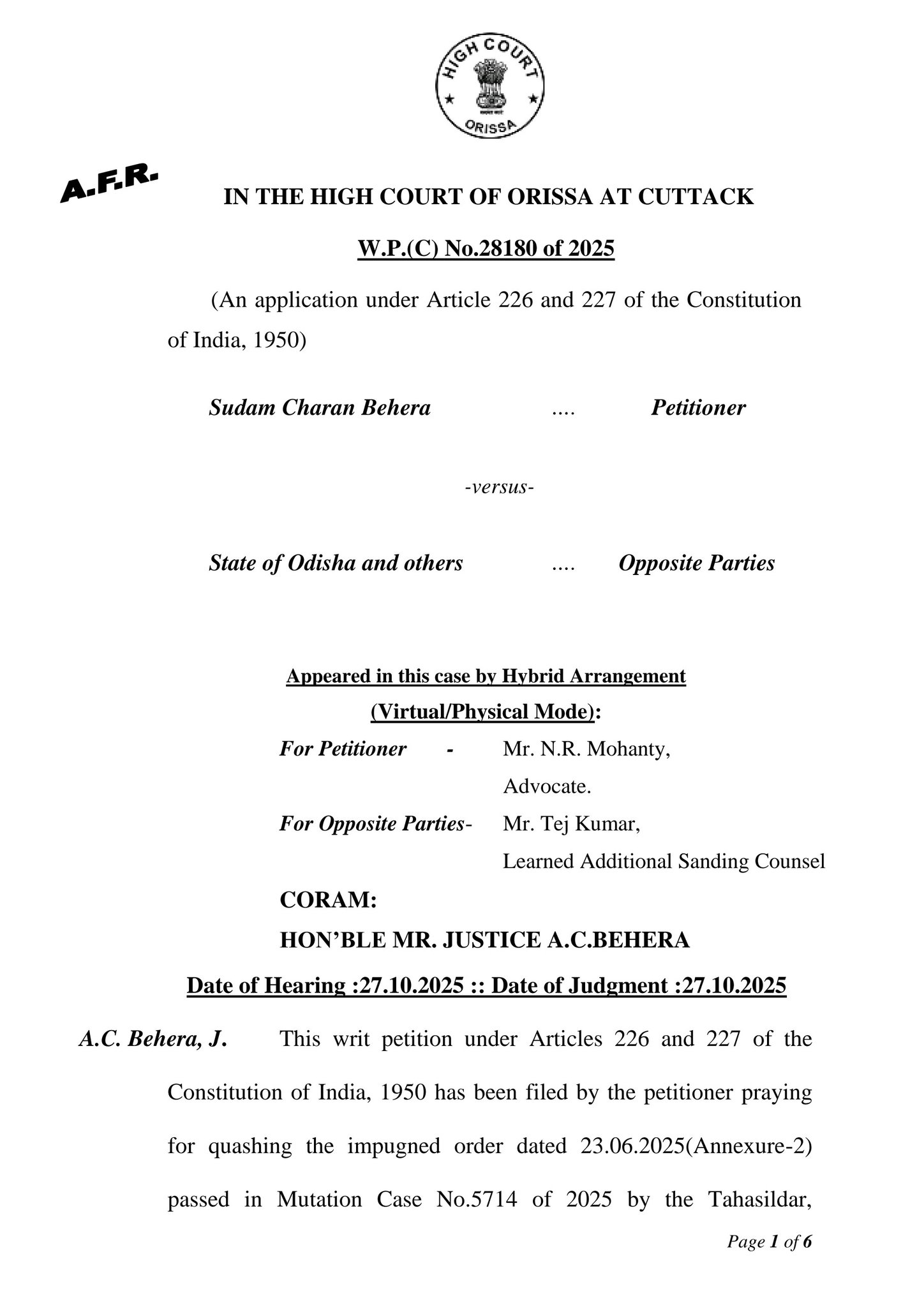Pendency of any appeal, revision, or Constitutional petition does