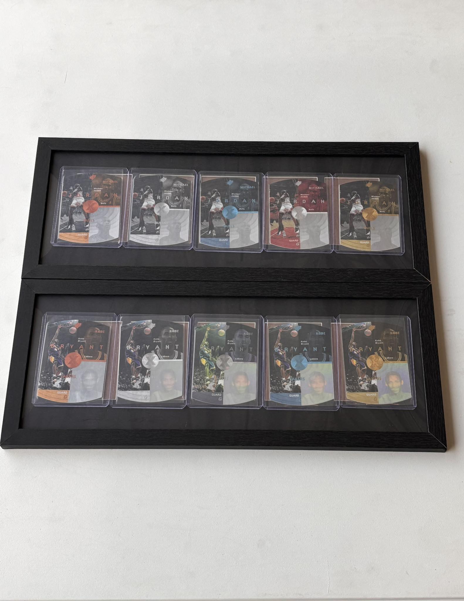 Kobe Bryant and Michael Jordan 1998 Upper Deck SPx rainbows