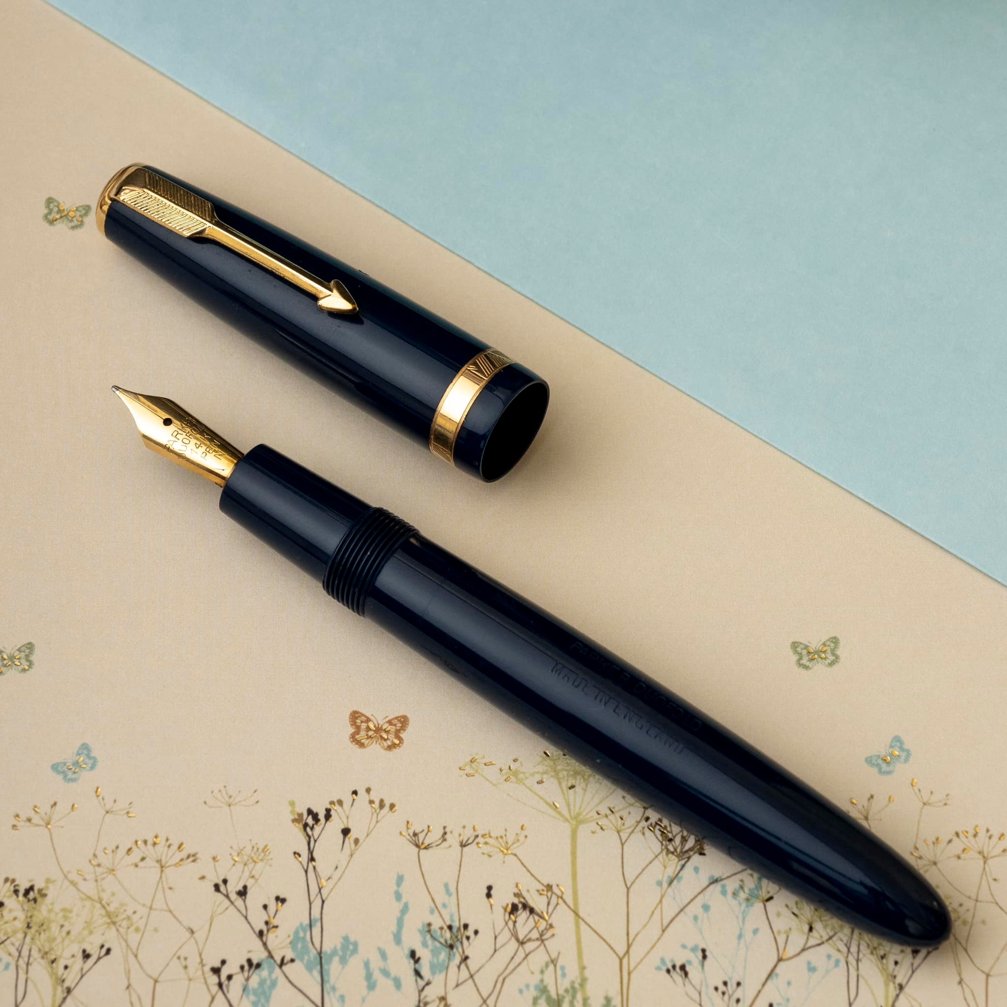 Restored vintage English Parker Duofold fountain pen