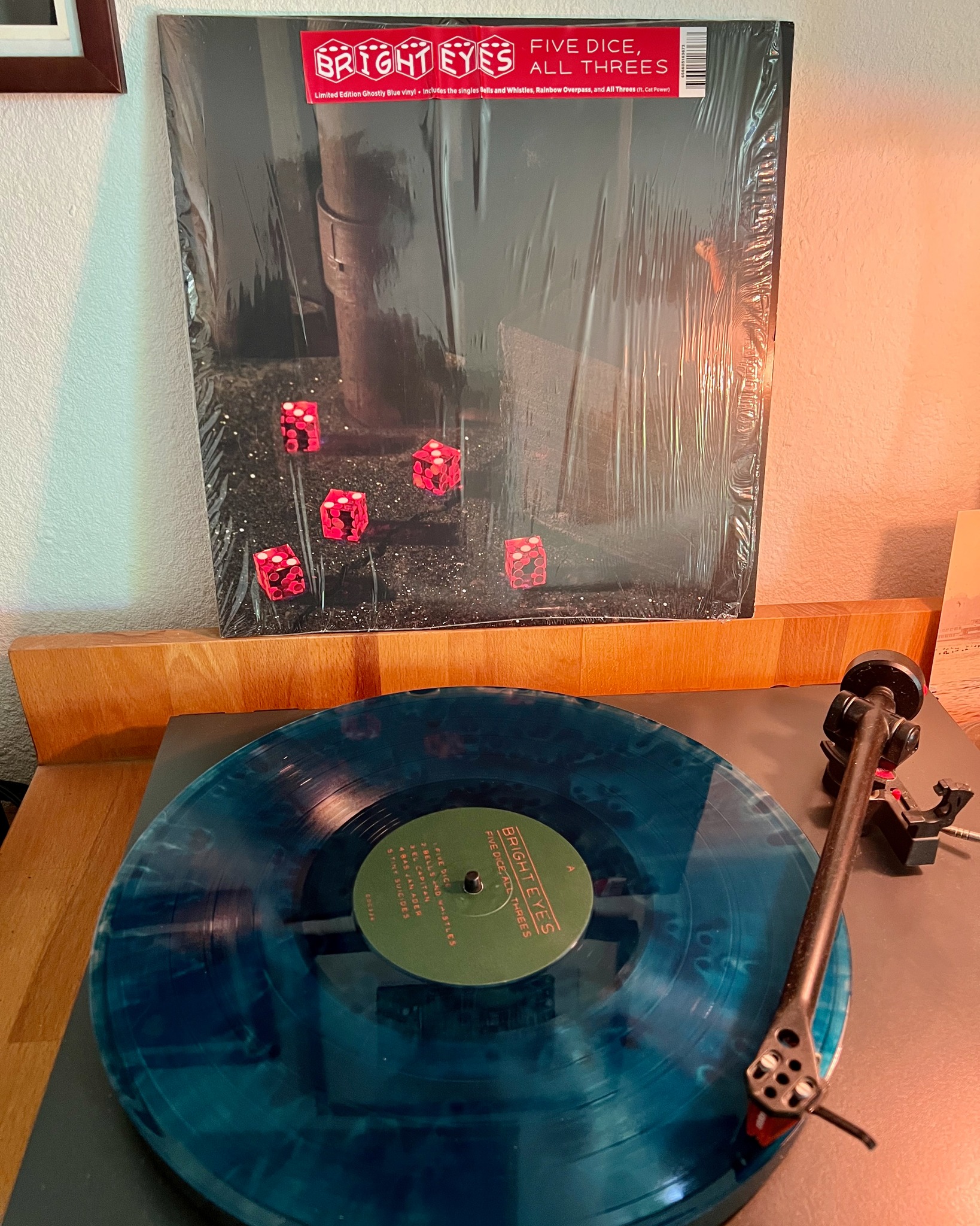 Bright Eyes - Five Dice, All Threes - Red + Orange Splatter - 2XLP 