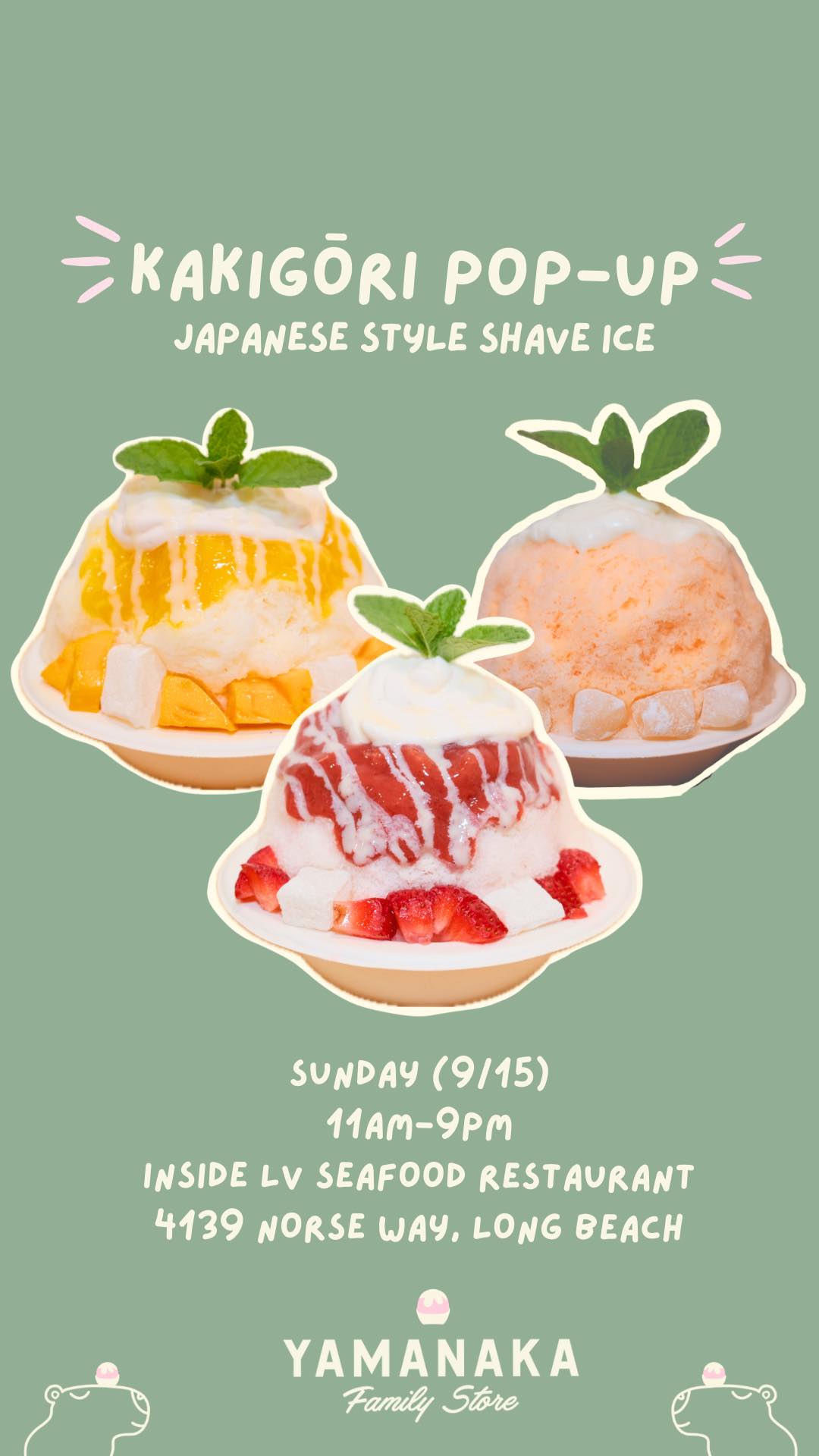 Yamanaka Family Store's Japanese shave ice at LV Seafood Restaurant