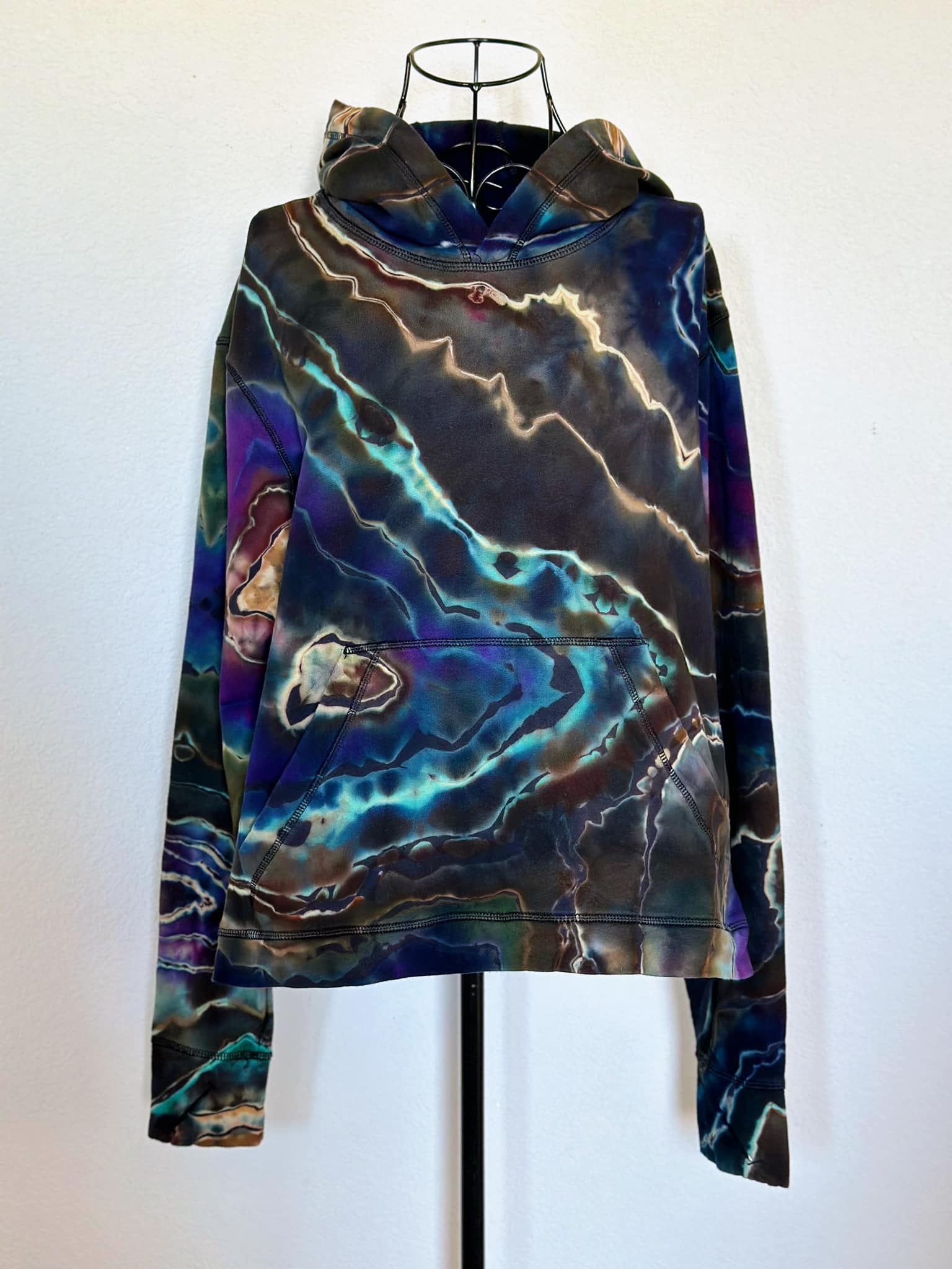 Handmade Reversed and Ice-Dyed Hoodie Gift