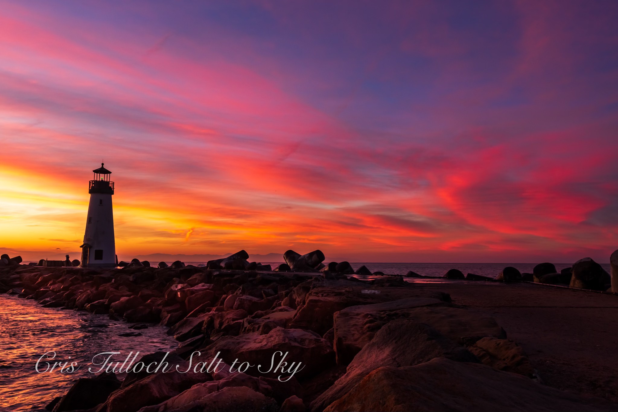 Sunrise at Seabright Beach in Santa Cruz, CA