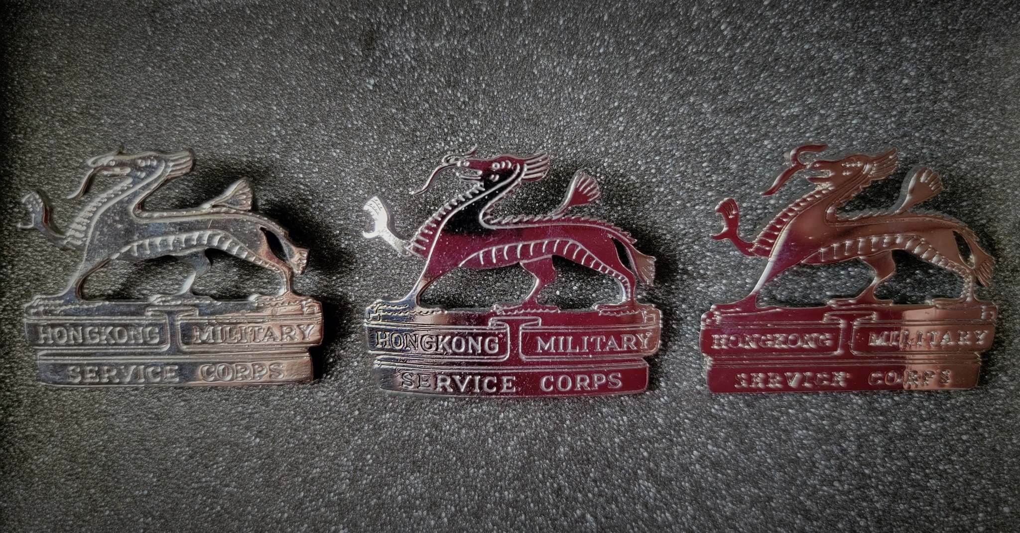 Hong Kong Military Service Corps 1960s Cap Badges