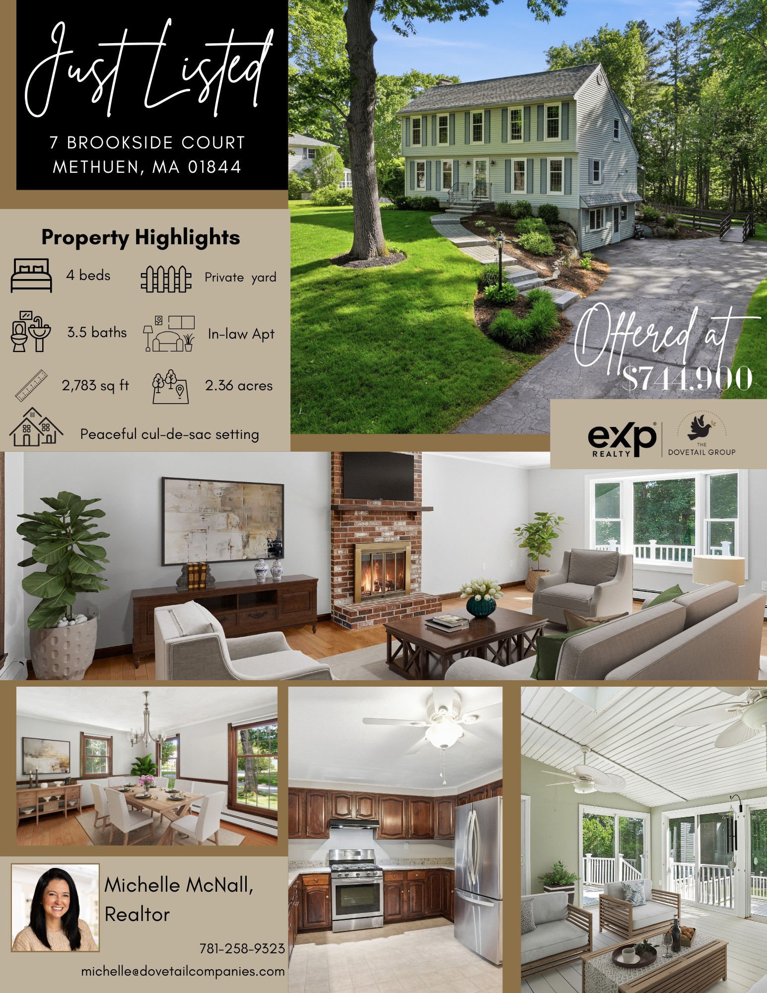 Plainville MA turnkey cape cod home for sale at $575,000