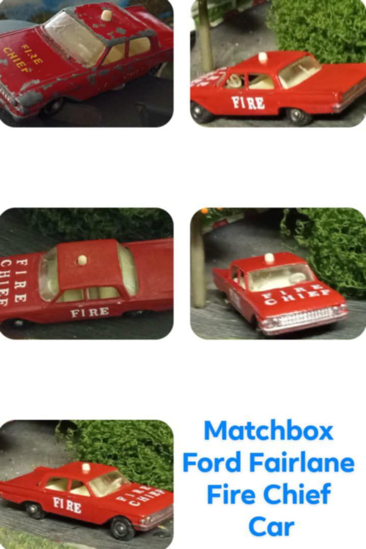 Matchbox ford galaxie fire chief car from 1970 super fast no 59