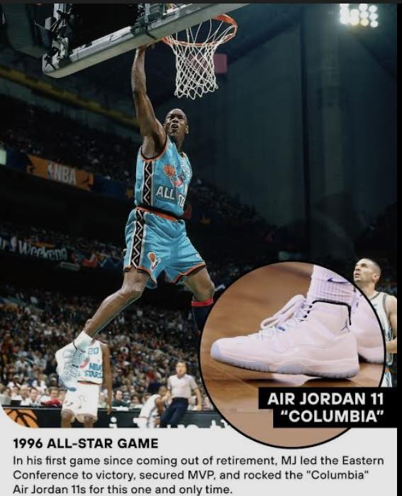 The Day the OG Jordan 11 Columbia was born 🔥 🐐. Who got a pair 🤔