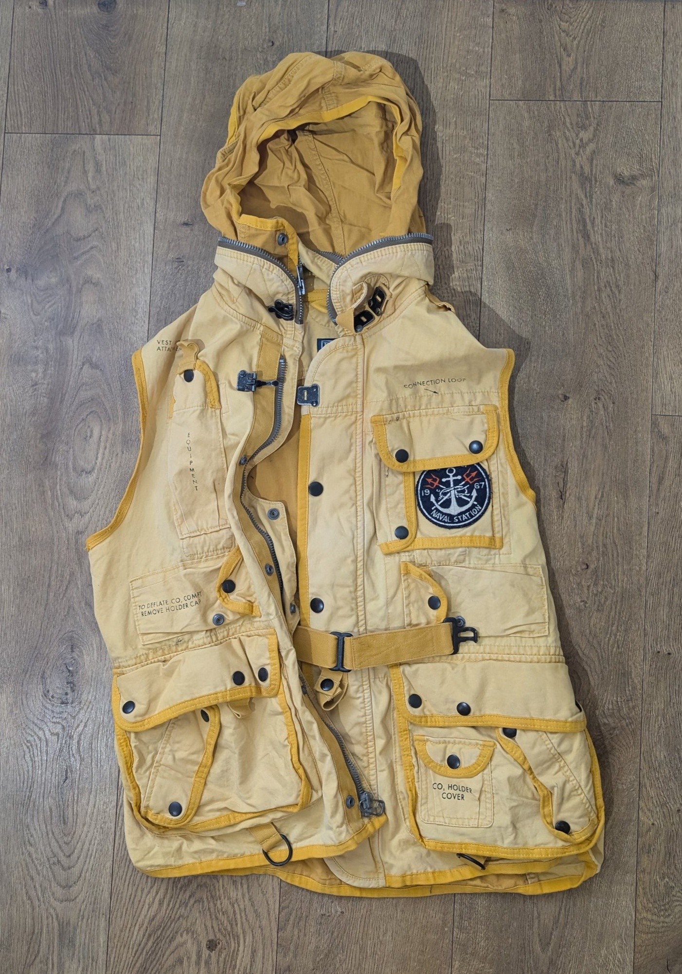 What years were Polo Ralph Lauren naval station marine vests made?